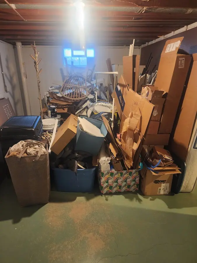 Roll-off dumpster container at job site for Roll Off Dumpster Rental in Richlands